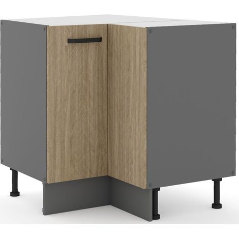 Küche SCANDI Eckunterschrank 90X90 Fischgrät Küchenzeile Küchenblock Einbauküche (1/5)