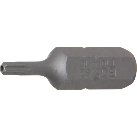 Punta  longitud 30 mm  entrada 8 mm (5/16")  perfil en T (para Torx) con perforación T10