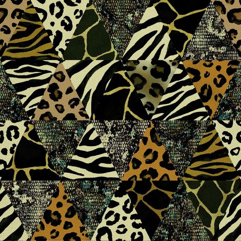 Tela decorativa para exteriores Oxford - Motivo triangular - Estampado animal I DX318 (1/5)
