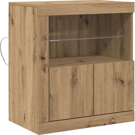 Maison Exclusive - Madia LED Marrone 60,5 x 37 x 67 cm Legno multistrato