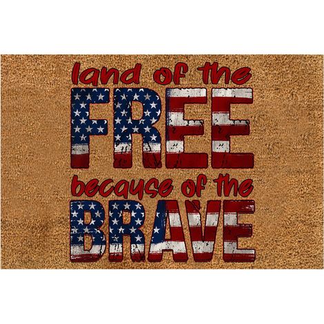 Tapis De Sol Anti-Dérapant - Tapis D'Entrée Intérieur Extérieur 60 x 40 cm - Motif Patriotique Étoiles Et Rayures - 1 Pièce (1/3)