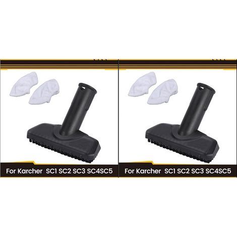 2X Brosse à Main pour Nettoyeur Vapeur avec Chiffon en Microfibre pour Nettoyeur Vapeur pour SC1 SC2 SC3 SC4SC5. (1/5)