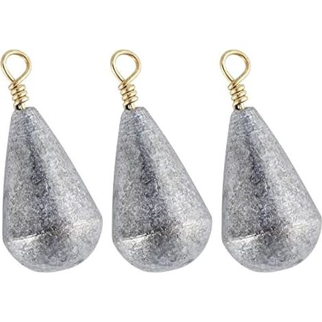 Angelgewichte - Glockenform - 30 Stück - Für Drop-Shot-Montagen und Softbaits - Geeignet für Süßwasserangeln - 30 Einheiten (1/5)