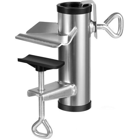 Support de parasol d'extérieur, pince pour parasol de terrasse, support de parasol pour table de pique-nique (argenté) (1/5)