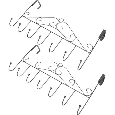 Pieces No Drilling Over the Door Hooks for Jackets Bags and