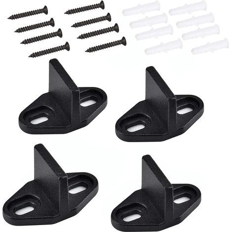 Lot de 4 guides de porte coulissante – POM durable pour portes en bois – Réduit le bruit et l'oscillation – Installation facile (1/5)