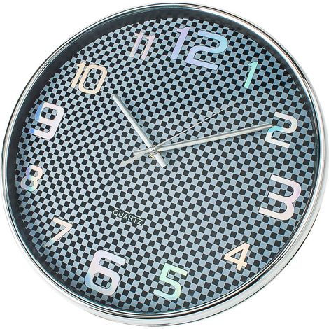 Orologio da cucina nero/cromo rotondo 25 cm küken