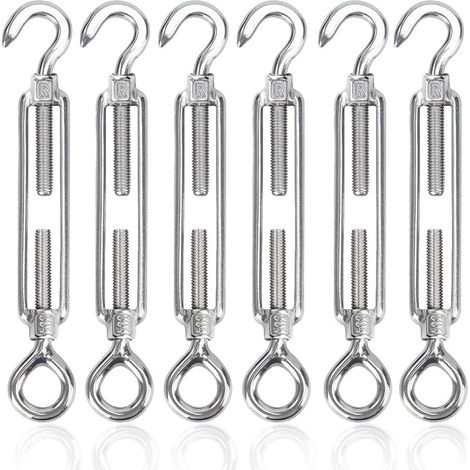 Tendeur 10 pcs fil de tendeur 304 crochet et oeil réglable M4 acier inoxydable Set Heavy Duty (1/5)