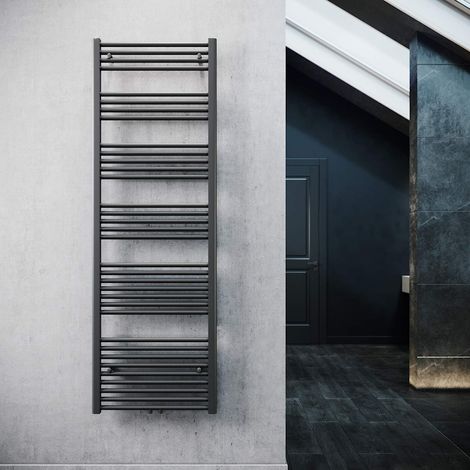 SONNI Radiateur sèche-serviettes Salle de bains Raccord central Radiateur sèche-serviettes Anthracite Droit 60 180cm (1/5)