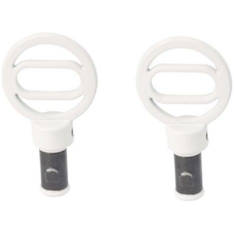 2 Endkappen für Glasleiste, Durchmesser 10 mm, mattweißes Design, CESSOT CESSOT (1/2)