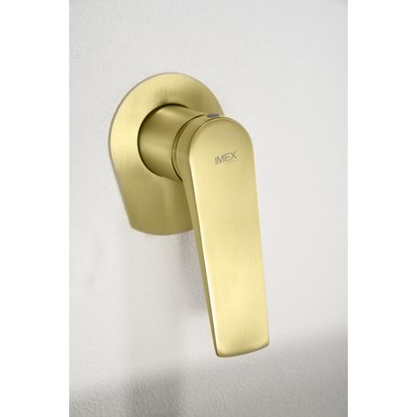 Monomando empotrado lavabo Delos oro cepillado (1/3)