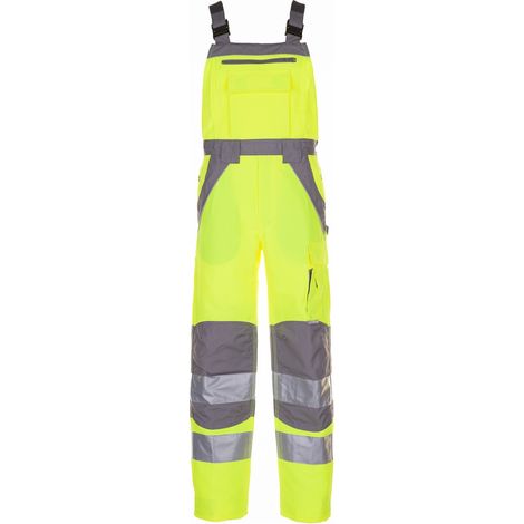 PLANAM Plaline Warnschutz Latzhose gelb/zink Gr. 52 (1/5)