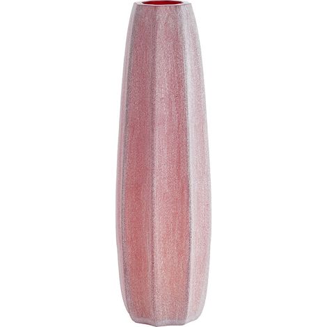 Vase décoratif Bradley rose verre 17x60cm