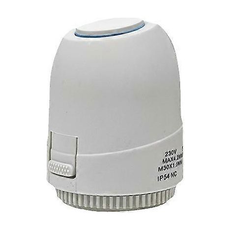 Collecteur d'actionneur thermique électrique 2W fermé, vanne thermostatique étanche IP54 pour chauffage au sol, compatible avec les systèmes de chauffage 24V, normalement fermée, M30x1,5