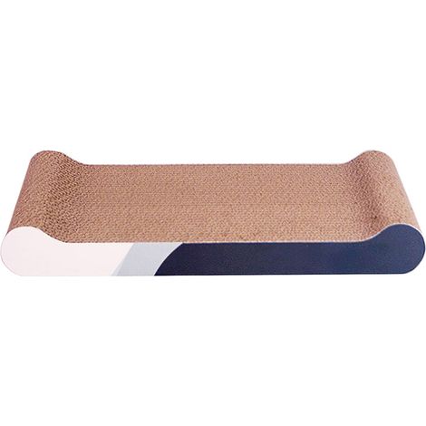 Griffoir pour Chat en Carton 43 x 21 x 5,5 cm avec Textures a Gratter Reversibles Premium Design Ondule et Griffoir pour Chat Zero Odeur (1/5)