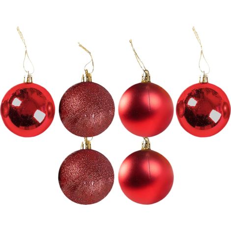 Boules Noël Lot en Vrac Boules Décoratives Lot ornements Noël Pour Sapin De Noël Cour Jardin Intérieur Porte Entrée Mariage Fête Dansante Lieu Travail Bureau (1/5)