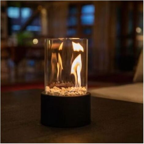 Cheminée Éthanol de Table, 16.5 x 16.5 x 27.5 cm, Noir Ikodm (1/4)