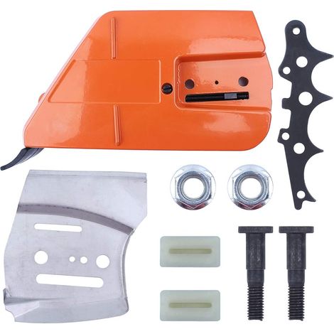 Couvercle d'embrayage, frein de chaîne, pare-chocs, barre, broche, boulons de barre, plaque, réglage pour tronçonneuse Husqvarna 365 362 371 372 (1/5)