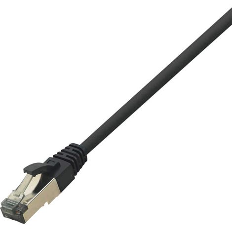 LogiLink CQ8023S RJ45 Netzwerkkabel, Patchkabel CAT 8.1 S/FTP 0.50 m Schwarz Halogenfrei 1 St.