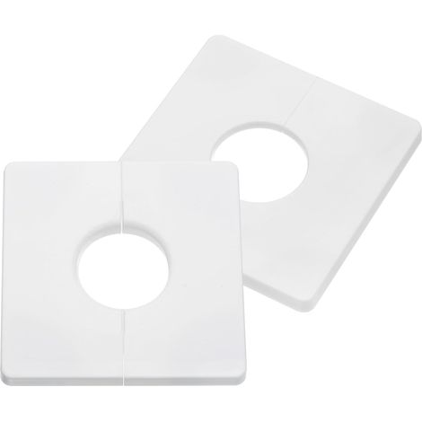 2Pcs Plaques D'Escutcheon Carrées 33mm De Diamètre Blanche (1/5)