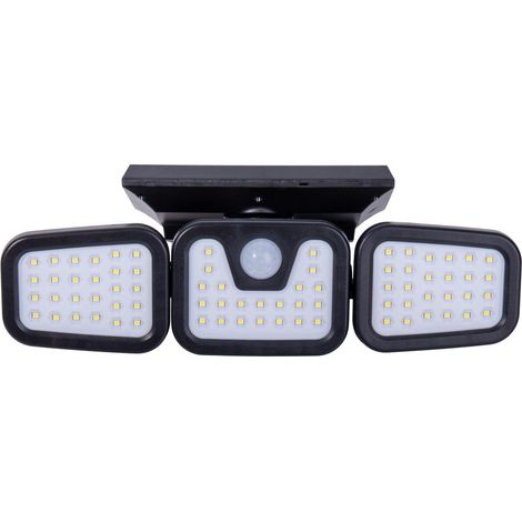 Applique Solaire LED Extérieure avec Détecteur de Mouvement Plastique Noir 28,3 x 13,5 x 11 cm - PANGIVO (1/5)