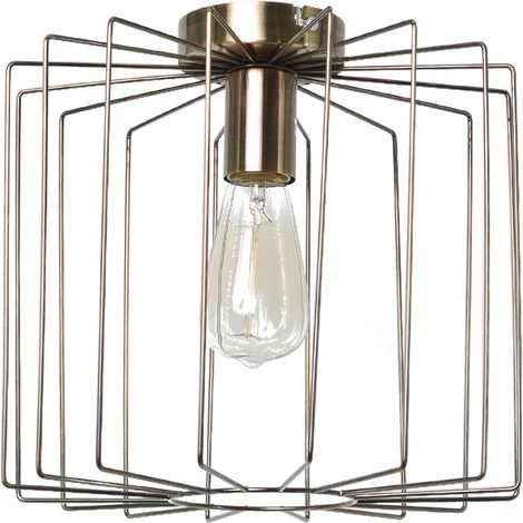 Plafonnier lampe de plafond déco design en métal E27 compatible LED (1/4)