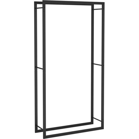Leñero acabado mate 80 x 28 x 154 cm acero negro 020043751 (1/5)