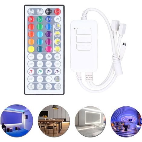 Contrôleur graffiti double mode Wi-Fi + Bluetooth DC5V24V (44 touches + 3 touches RGB avec capteur de rythme musical externe) (1/5)