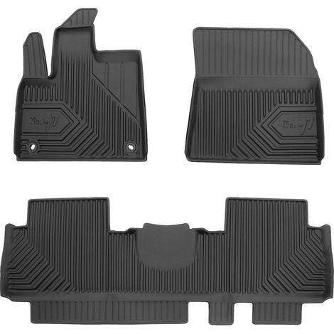Tapis de Sol de Voiture pour Citroen Berlingo III 2018-25 5places TPE Noir 3Pcs (1/5)