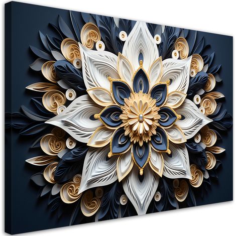 Tableau sur toile Fleurs AI 3D 100x70 (1/5)
