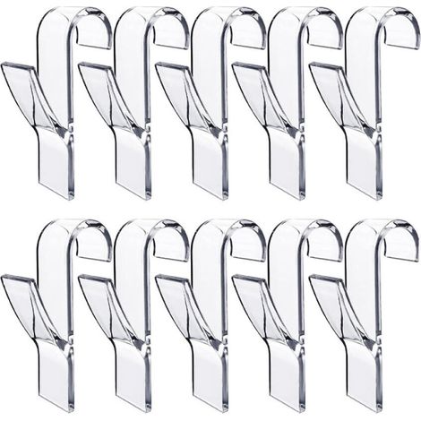 Ganchos para toallas de baño (calentador de toallas), aptos para todos los radiadores estándar, transparentes, paquete de 10 unidades. (1/5)