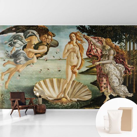 Fototapete Tapete Vliestapete mit Kleber - Wandtattoo - leicht anzubringen - Wandverkleidung Die Geburt der Venus 416x254 cm (1/5)