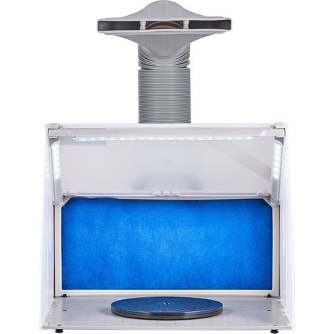 Cabine de peinture aérographe portable avec LED, ventilateur d'extraction et tuyau d'extension, modèles et arts (1/5)