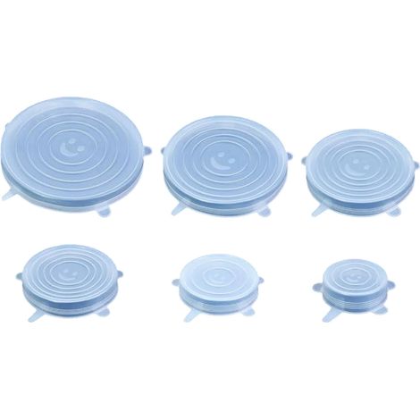 Couvercles extensibles en silicone réutilisables pour la conservation des aliments, 6 tailles différentes (1/5)