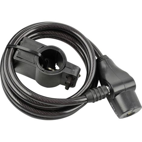 FISCHER FAHRRAD 85849 Câble antivol noir fermeture à clé (1/2)