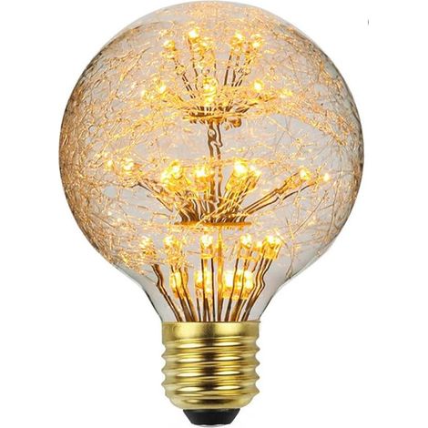 Ampoule LED Edison, Ampoule d'époque, Ampoules LED E27 4W, Ampoules décoratives à ampoule à incandescence à led pour Chambre Mariage (Gypsophile) (1/4)