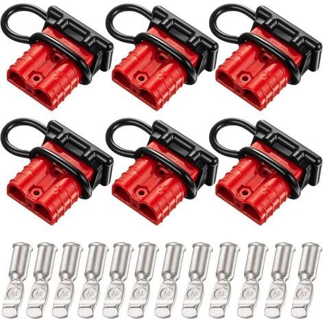 6 juegos de conectores rápidos para baterías de 6-10 AWG y 50 A (1/5)