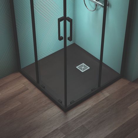 Ideal Standard Ultra Flat S+ Square Shower Tray 800mm x 800mm - Jet Black (1/5)