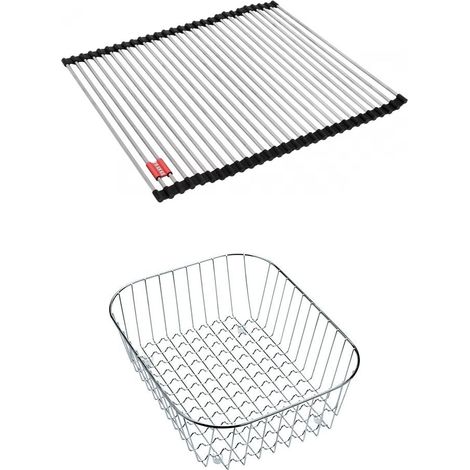 Set accessoires cuves Urbis Fragranit : Rollmat + Panier à vaisselle évier fil inox - Franke (1/3)