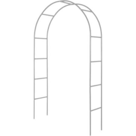 Arche de jardin en métal pour plantes grimpantes, décoration de mariage, festival, fête, citrouille, 2 m, arche extérieure, blanc et noir (1/4)
