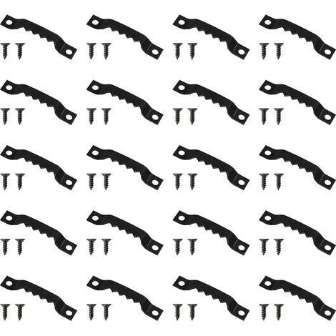CCYKXA Picture Hanger, Sawtooth Frame Hangers, Hanging Frame, Frame Hooks, 20 Pieces with Screws, Black