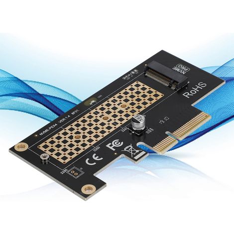 Carte d'extension PCIe 3.0 x4 pour SSD NVMe M.2, compatible slots PCIe x4, x8, x16 (1/5)