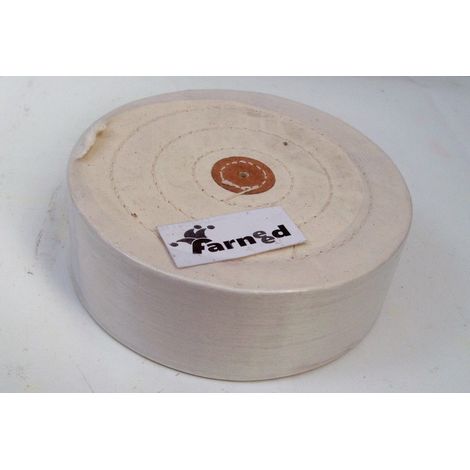 KIT 5 PZ DISCHI DISCO RUOTA COTONE CUCITO MOLA LUCIDATURA 175 MM 7&quotX50 MM