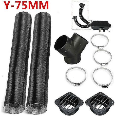 75mm Heater Pipe Duct Warm Outlet For Webasto For Eberspacher For Propex Heater Hose Clips Set(Y style )