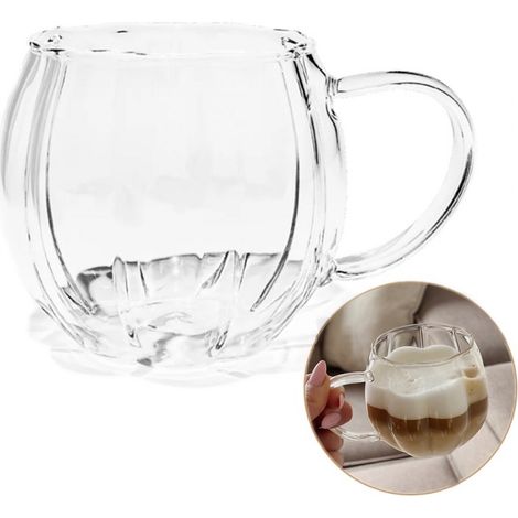 Tasse mit gewellten Wänden, geriffelt, mit Henkel, 425 ml, 1 Stück SZK203