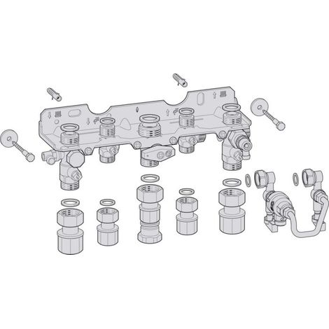 Bosch Plaque de montage et de raccordement Nr. 1660 pour appareils combinés, 7738110553 (1/2)