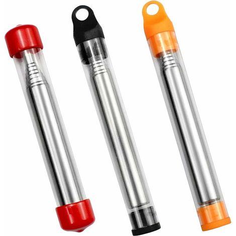 3 Pièces Tube à Feu en Acier Inoxydable Soufflet de Poche Télescopique Outil de Feu de Camp pour Le Camping, Pique-Nique, la Randonnée, la Barbecue,Fête de Feu, Cheminée (1/5)
