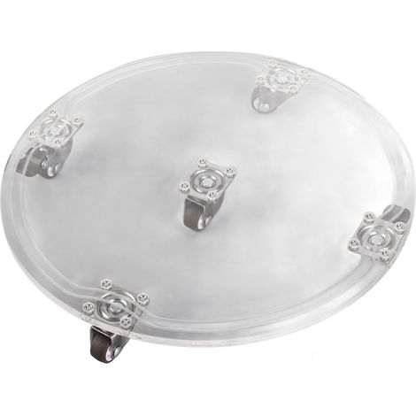Platillo redondo de acrílico, sencillo, estable, soporte transparente para macetas, práctico para la oficina en casa. (1/3)