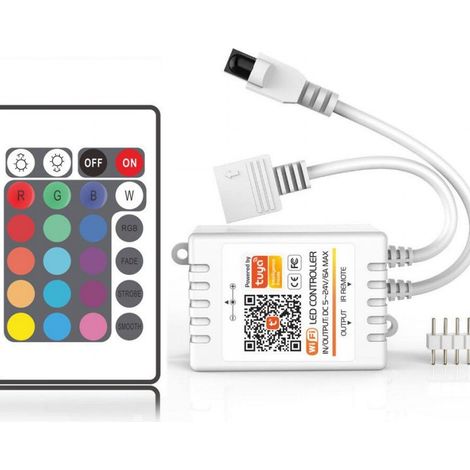 TUYA Smart Voice RGBW Infrared 24-Key Controller with Dual-Mode Wi-Fi and Bluetooth