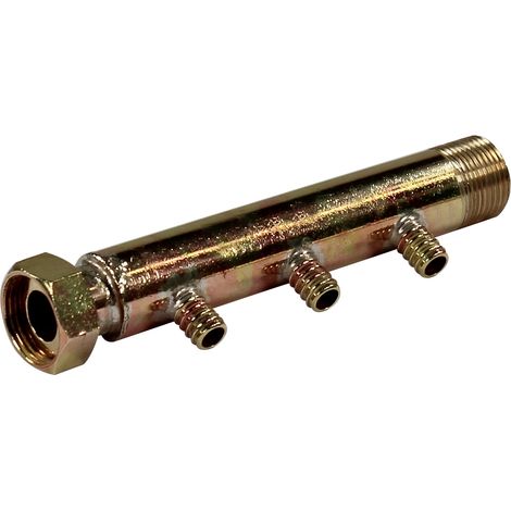 Collecteur 3/4" (20/27) Mâle + écrou tournant - 3 départs pour tube PER Ø12 - entraxe 40mm